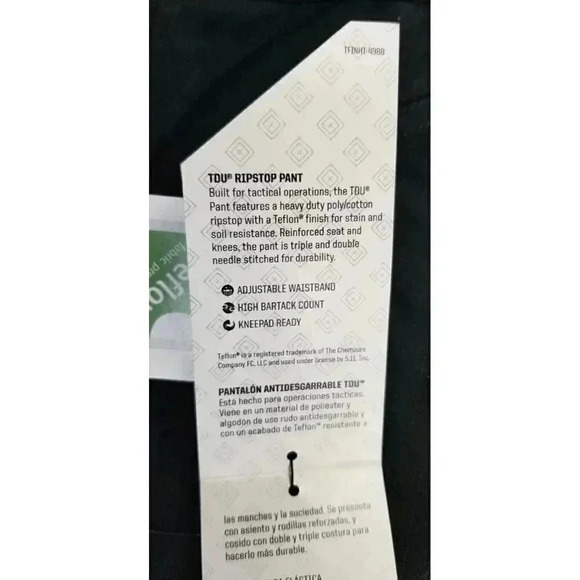 5.11 Tactical Size Large Mens Ripstop TDU Adjustable Teflon Protected Work Pants - Picture 16 of 16